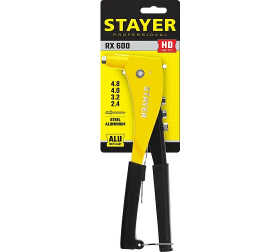 Заклепочник STAYER Professional RX-600, классический, заклепки: вытяжные (3104_z01)