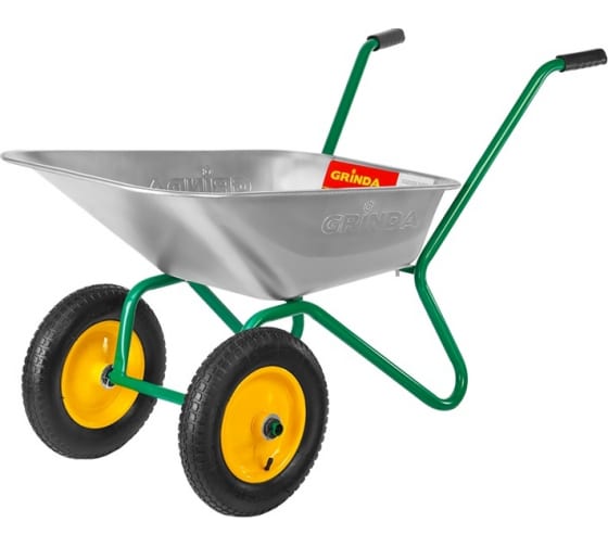 Тачка садово-строительная GRINDA GB-2, 80 л., 100 кг