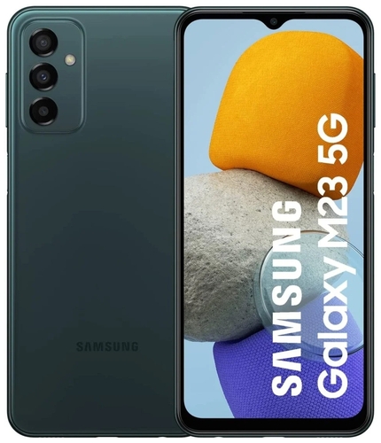 

Смартфон Samsung Galaxy M23, 6.6" 1080x2400 PLS, Qualcomm Snapdragon 750G, 6Gb RAM, 128Gb, 3G/4G, NFC, Wi-Fi, BT, 3xCam, 2-Sim, 5000 мА⋅ч, USB Type-C, Android 12, зеленый (SM-M236BZGHMEA), Galaxy M23