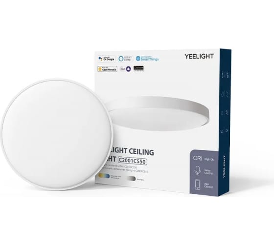 Потолочная лампа Yeelight C2001C550 Ceiling Light, регулируемый (2700-6500K), 3500 Лм, белый (YXDC4920001WTEU) - фото 1