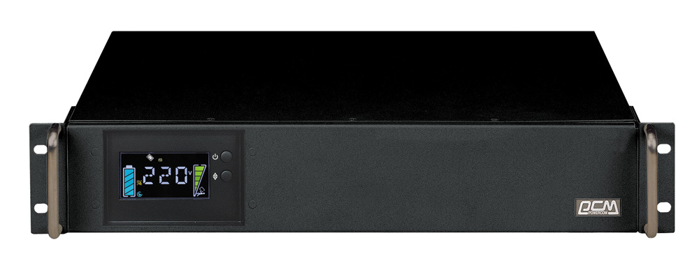 

ИБП Powercom KIN-600AP RM, 600 VA, 480 Вт, EURO+IEC, USB, черный (KIN-600AP RM), KIN-600AP RM