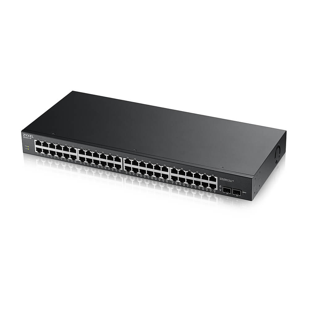 

Коммутатор ZYXEL GS1900-48, управляемый, кол-во портов: 48x1 Гбит/с, кол-во SFP/uplink: SFP 2x1 Гбит/с, установка в стойку (GS1900-48-EU0102F), GS1900-48