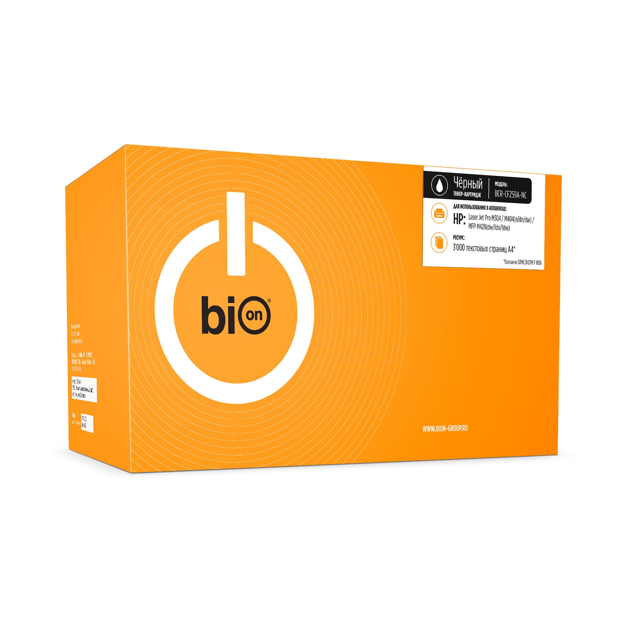 

Картридж лазерный Bion BCR-CF259A-NC (CF259A ), черный, 3000 страниц, совместимый для LJPro M304/M404(n/dn/dw)MFP M428(dw/fdn/fdw) без чипа