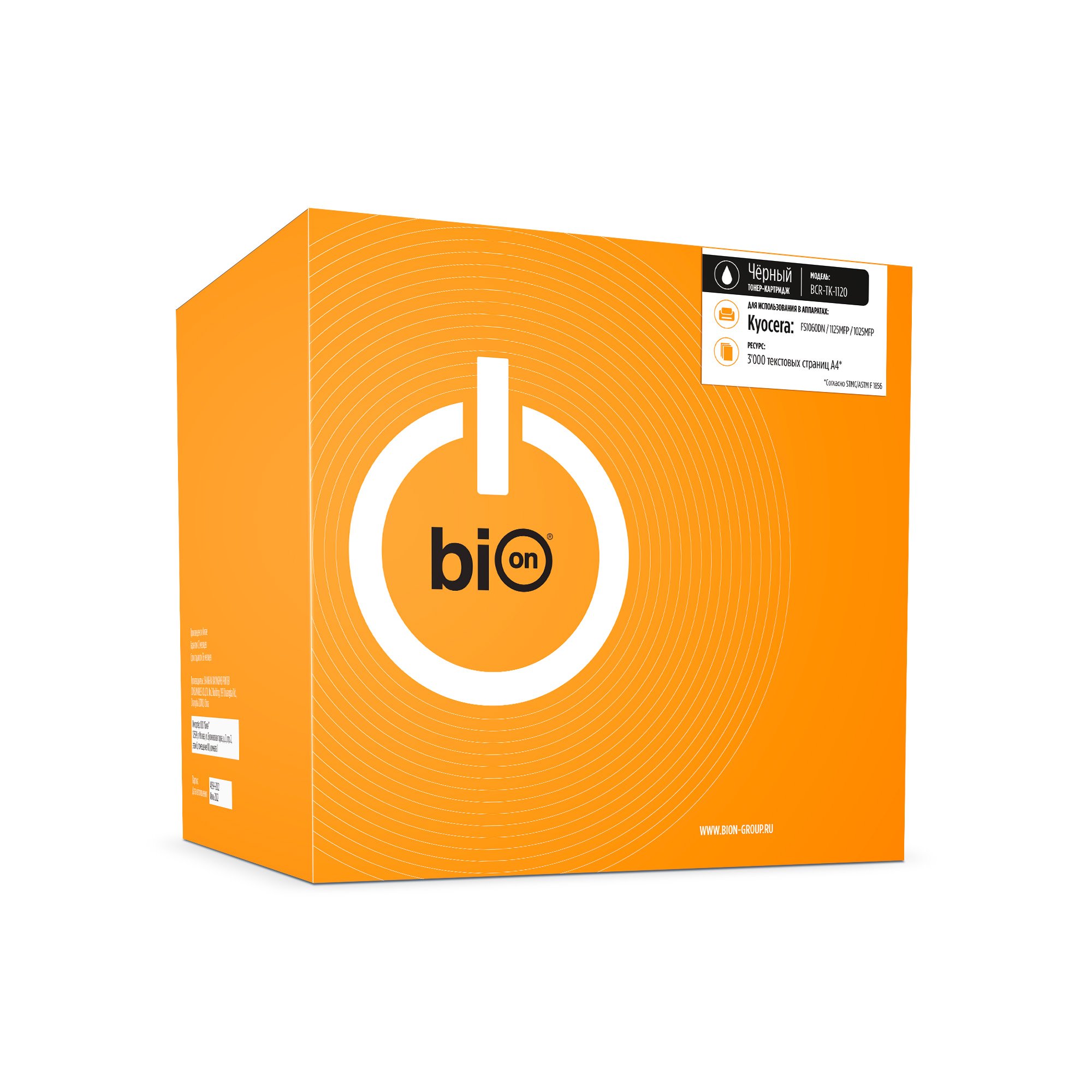

Картридж лазерный Bion BCR-TK-1120 (TK-1120), черный, 3000 страниц, совместимый для Kyocera FS1060DN/1125MFP/1025MFP без чипа