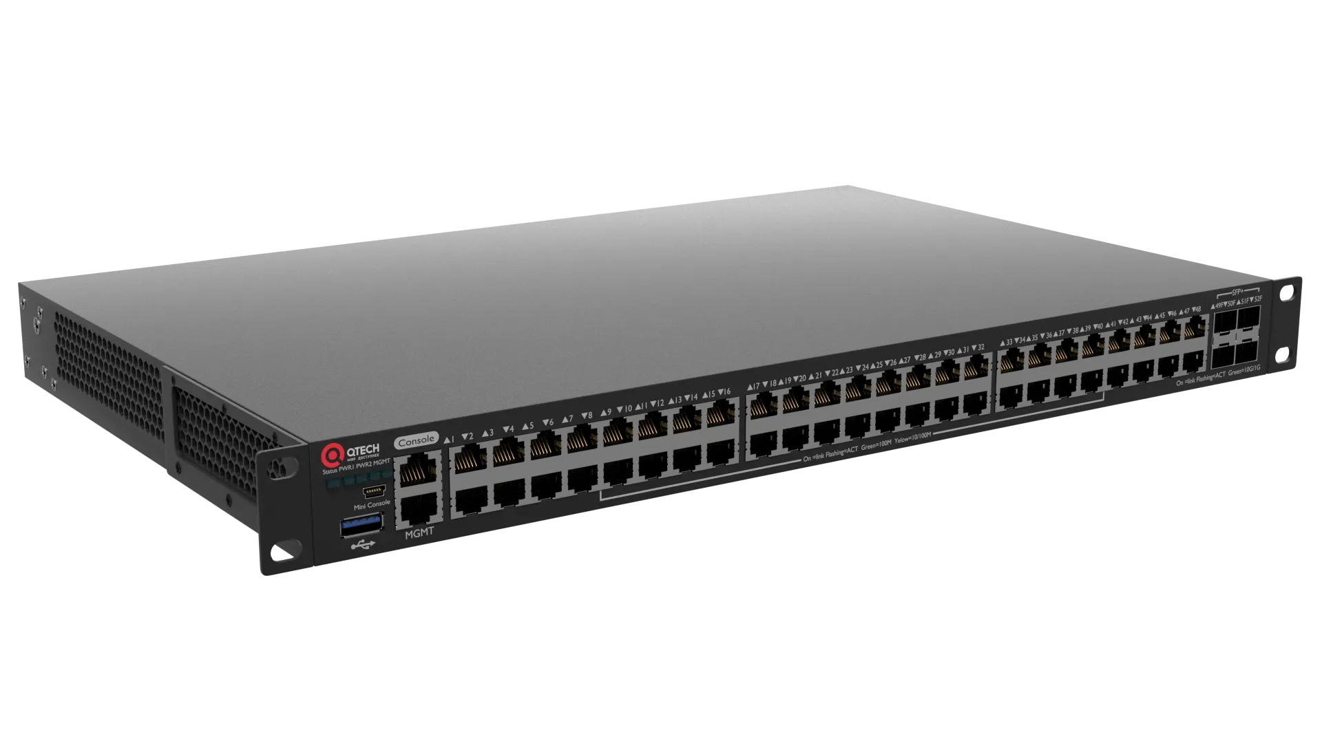 

Коммутатор Qtech QSW-6200-52T, управляемый, кол-во портов: 48x1 Гбит/с, кол-во SFP/uplink: SFP+ 4x10 Гбит/с, установка в стойку (QSW-6200-52T), QSW-6200-52T