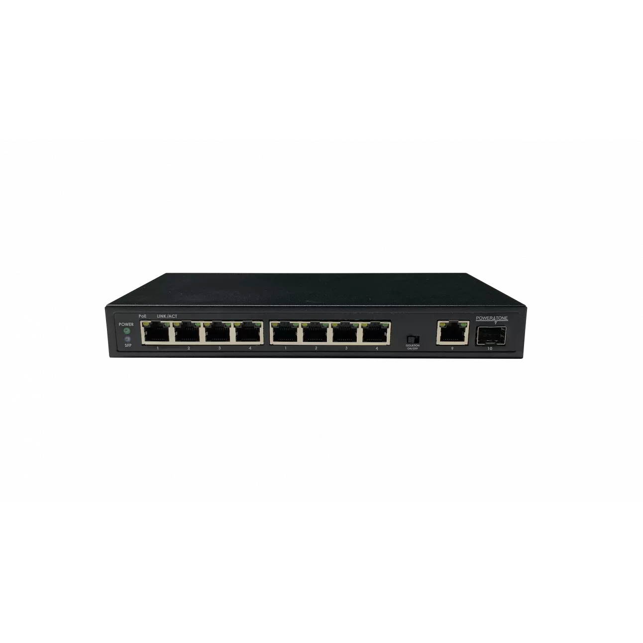 

Коммутатор Powertone PUS-TS08GL-115M, кол-во портов: 8x1 Гбит/с, кол-во SFP/uplink: SFP 1x1 Гбит/с, установка в стойку, PoE: 8x30Вт (макс. 115Вт) (PUS-TS08GL-115M), PUS-TS08GL-115M