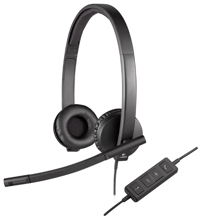 Проводная гарнитура Logitech USB Headset Stereo H570e, черный