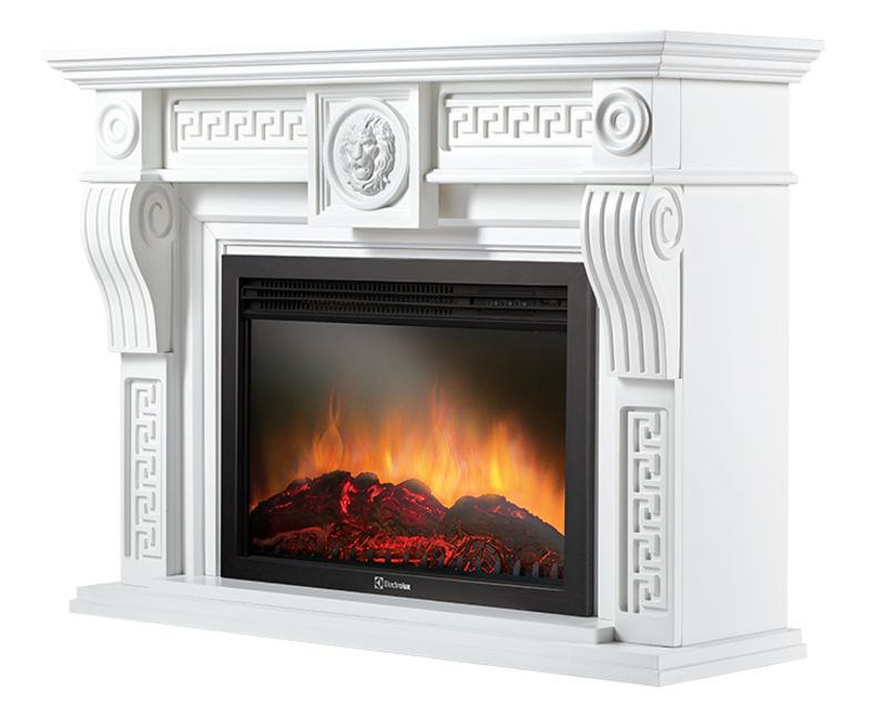 

Каминокомплект 2кВт, пульт ДУ, белый, Electrolux EFP/P-3020LS с порталом Vittoriano 26/30 (НС-1187027), EFP/P-3020LS с порталом Vittoriano 26/30