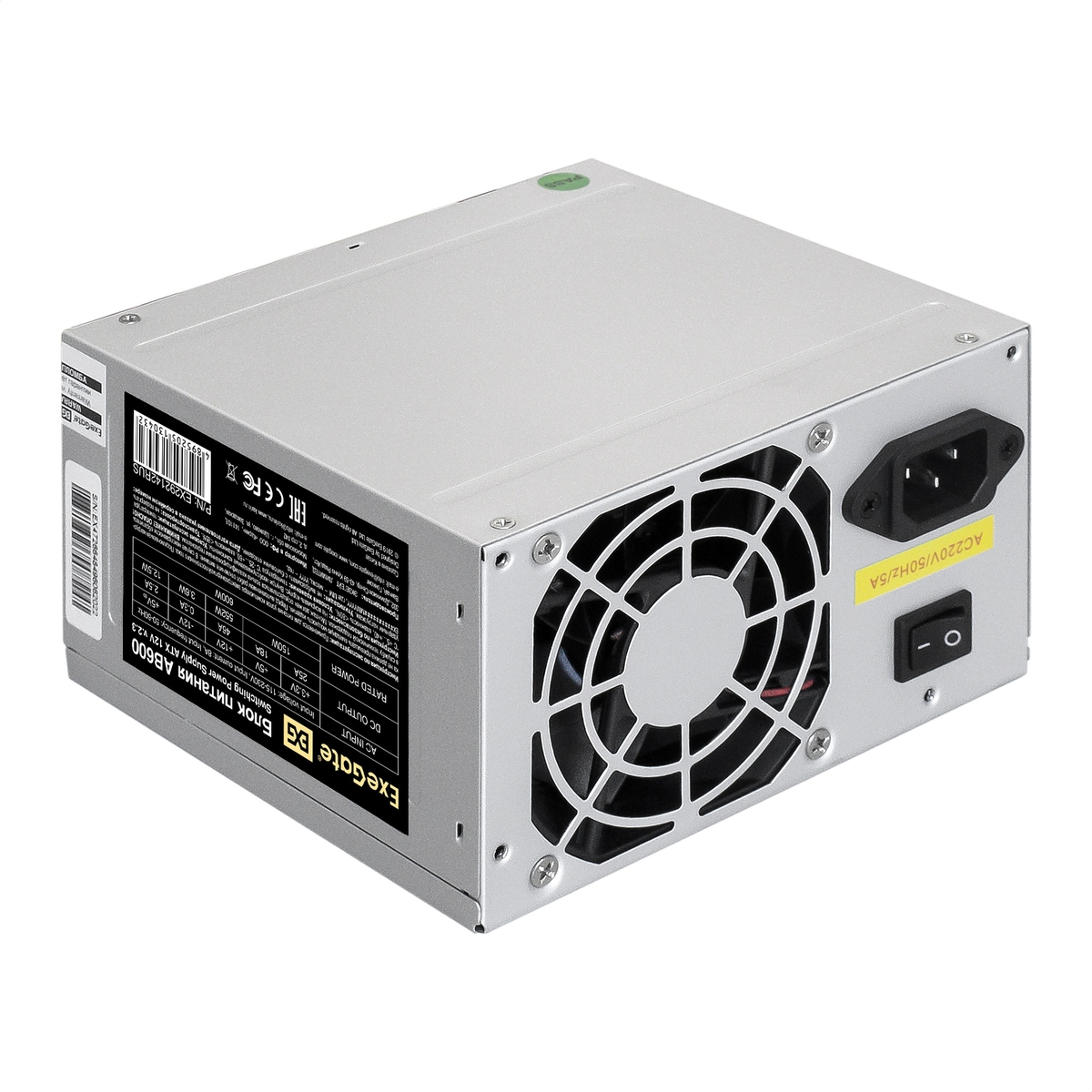 

Блок питания 600 Вт ATX Exegate AB600, 80 мм (EX292142RUS-S), AB600