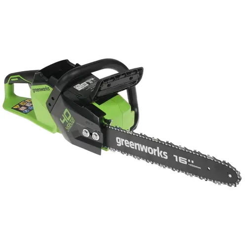 

Пила цепная Greenworks GD40CS18, шина 40см, шаг 3.8, аккумуляторная, 40В, Li-Ion, 3.8кг, без АКБ и ЗУ (2005807), GD40CS18