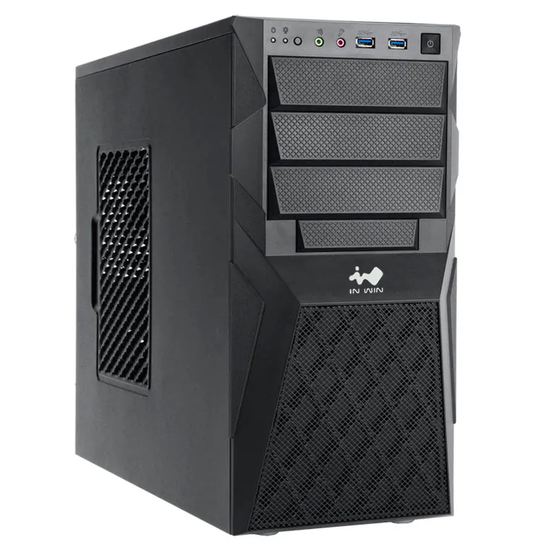 Корпус INWIN BW138BL, ATX, Midi-Tower, 2xUSB 3.0, черный, Без БП - фото 1