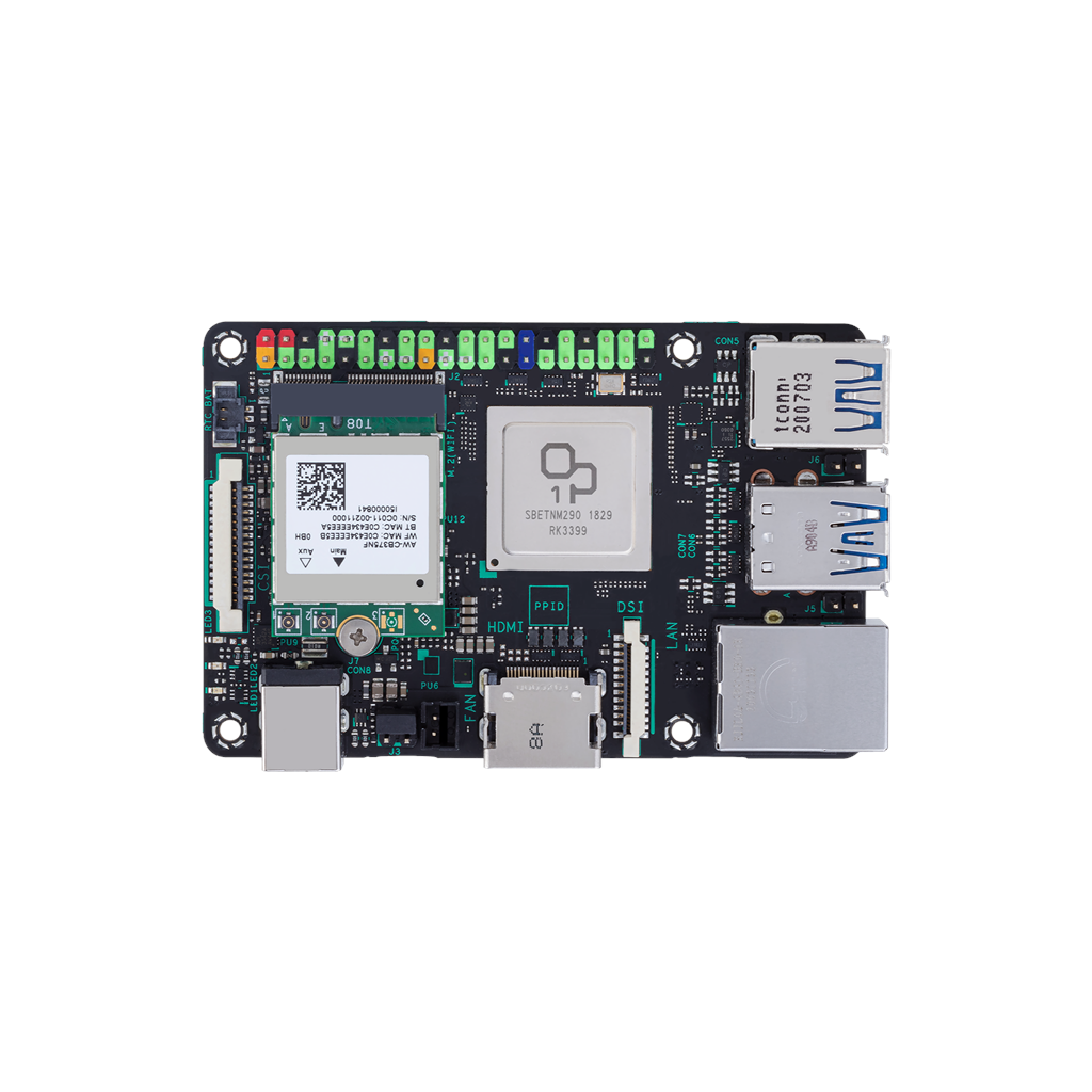 Микрокомпьютер ASUS TINKER BOARD 2/2G, Rockchip RK3399 2 ГГц, 2Gb LP-DDR4 MicroSD, GLAN, WiFi, BT, 4xUSB 2.0, 4xUSB 3.0, HDMI, черный (90ME01N0-M0EAY0)