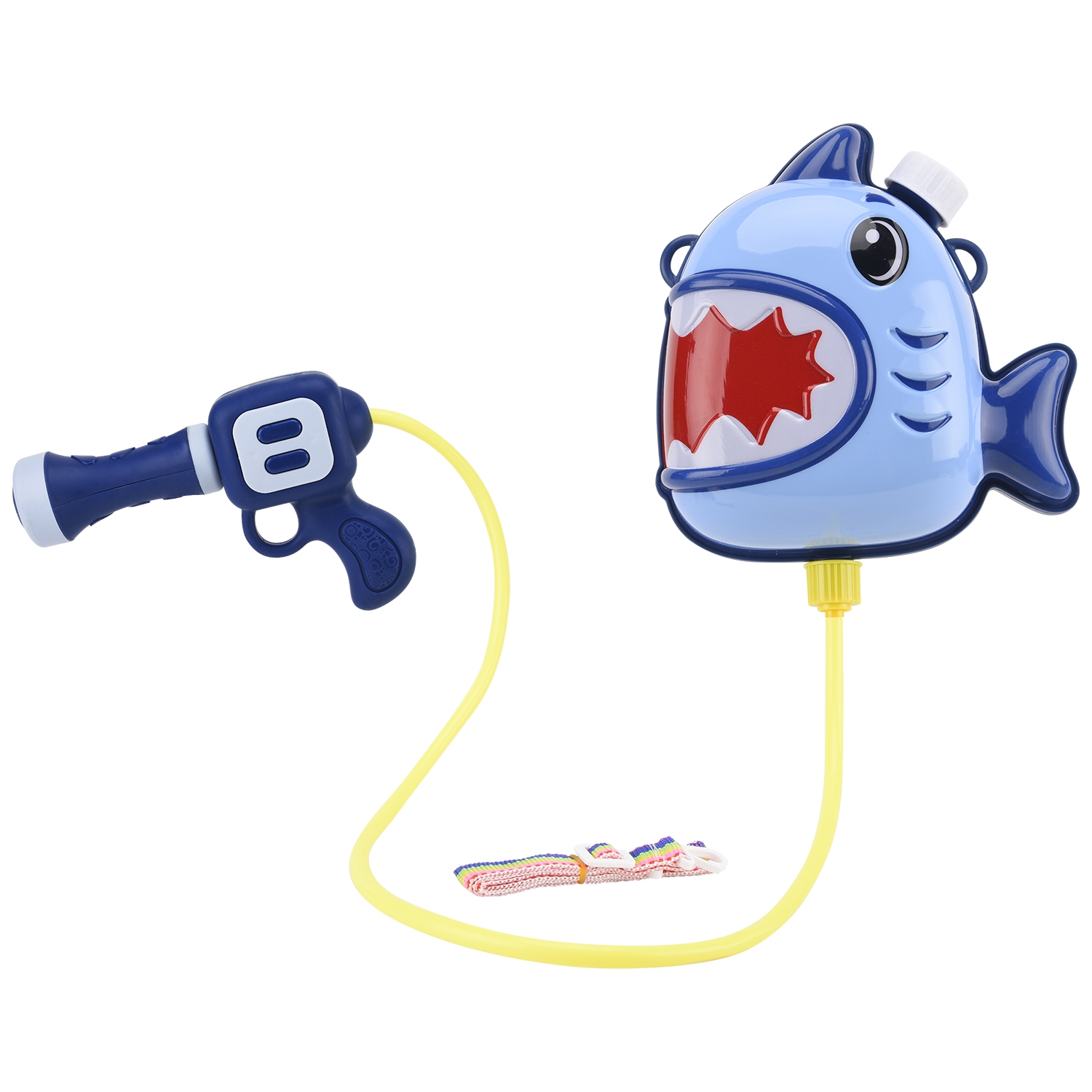Водный пистолет Bebelot Бластер-акула, Водный пистолет, ранец, ремешок, синий (BEB1106-133)