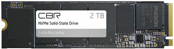 Твердотельный накопитель (SSD) CBR 2Tb Extra Plus, 2280, M.2, NVMe (SSD-002TB-M.2-EP22) - фото 1