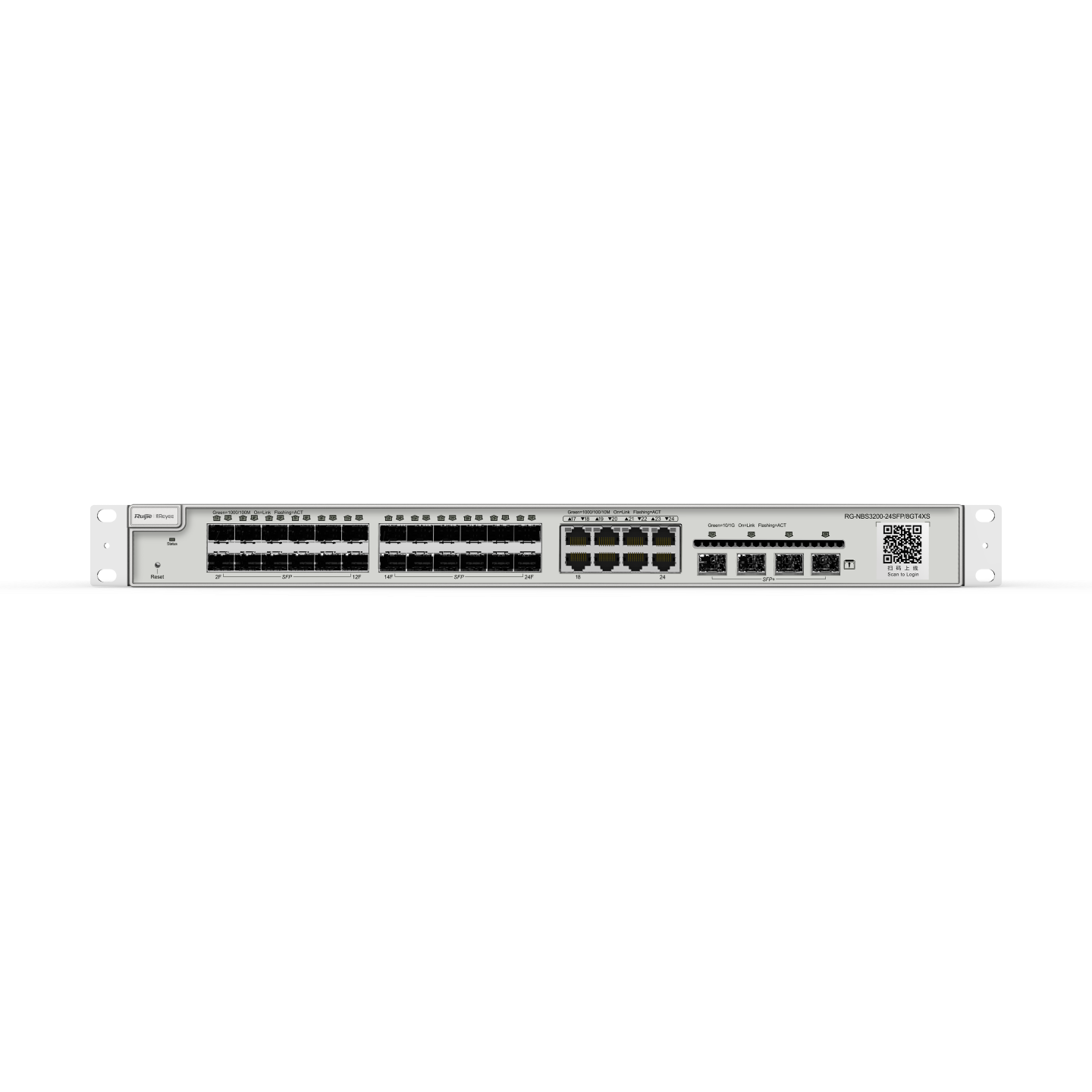 

Коммутатор Reyee (Ruijie) RG-NBS3200-24SFP/8GT4XS, управляемый, кол-во портов: 8x1 Гбит/с, SFP 24x1 Гбит/с, кол-во SFP/uplink: SFP+ 4x10 Гбит/с, установка в стойку (RG-NBS3200-24SFP/8GT4XS), RG-NBS3200-24SFP/8GT4XS