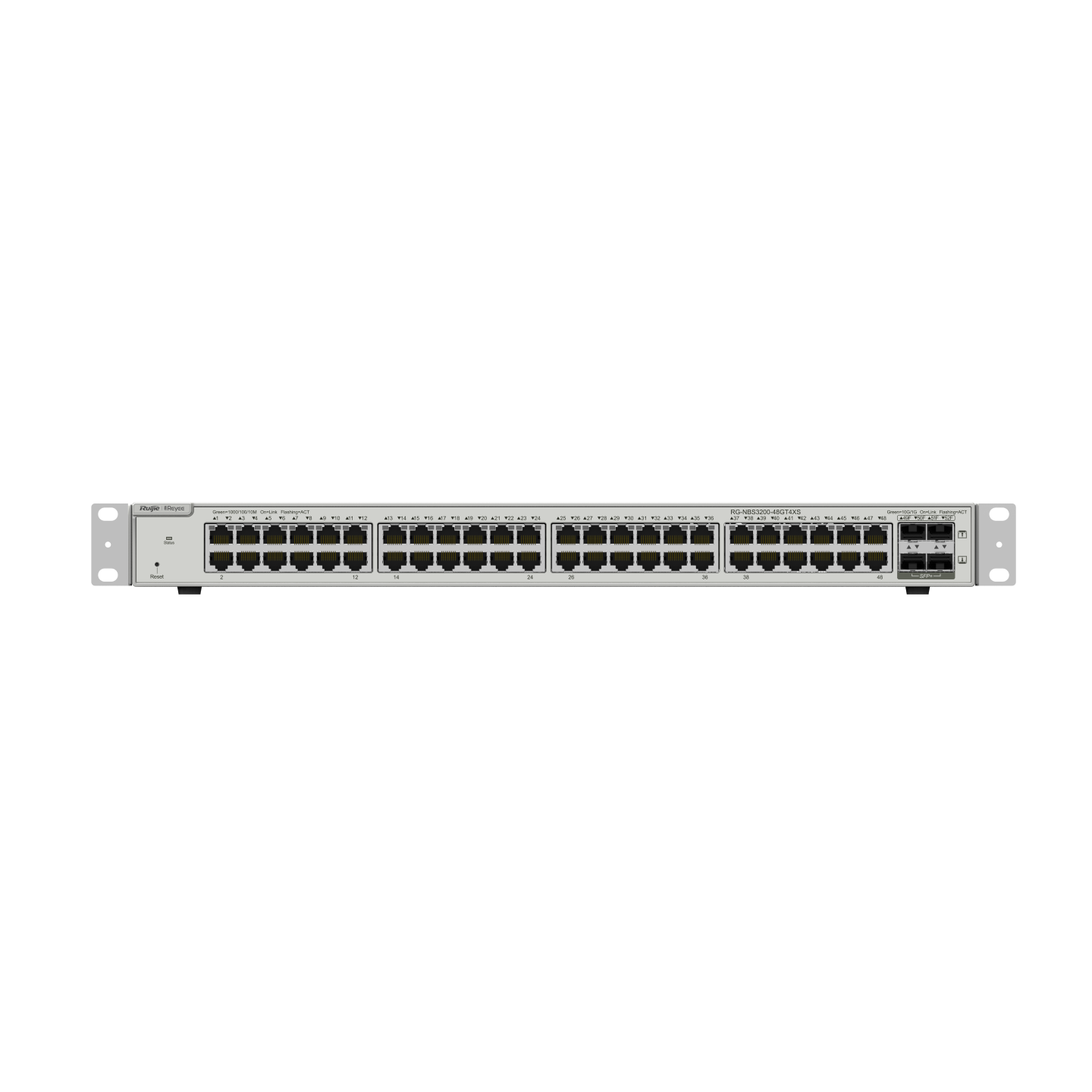 

Коммутатор Reyee (Ruijie) RG-NBS3200-48GT4XS, управляемый, кол-во портов: 48x1 Гбит/с, кол-во SFP/uplink: SFP+ 4x10 Гбит/с, установка в стойку (RG-NBS3200-48GT4XS), RG-NBS3200-48GT4XS