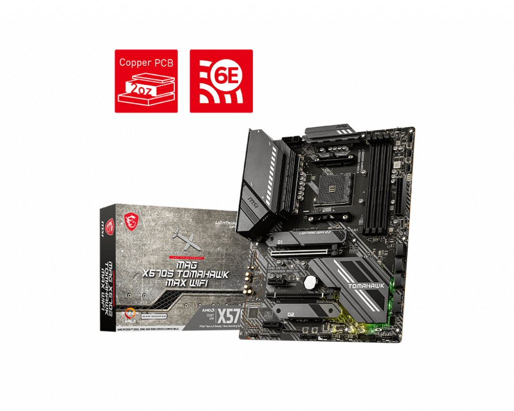 

Материнская плата MSI MAG X570S TOMAHAWK MAX WIFI, SocketAM4, AMD X570, 4xDDR4, 2PCI-Ex16, 6SATA3, 7.1-ch, 2.5 Гбит/с, 9 USB 3.2, 2 USB Type-C, HDMI, ATX, Retail, MAG X570S TOMAHAWK MAX WIFI