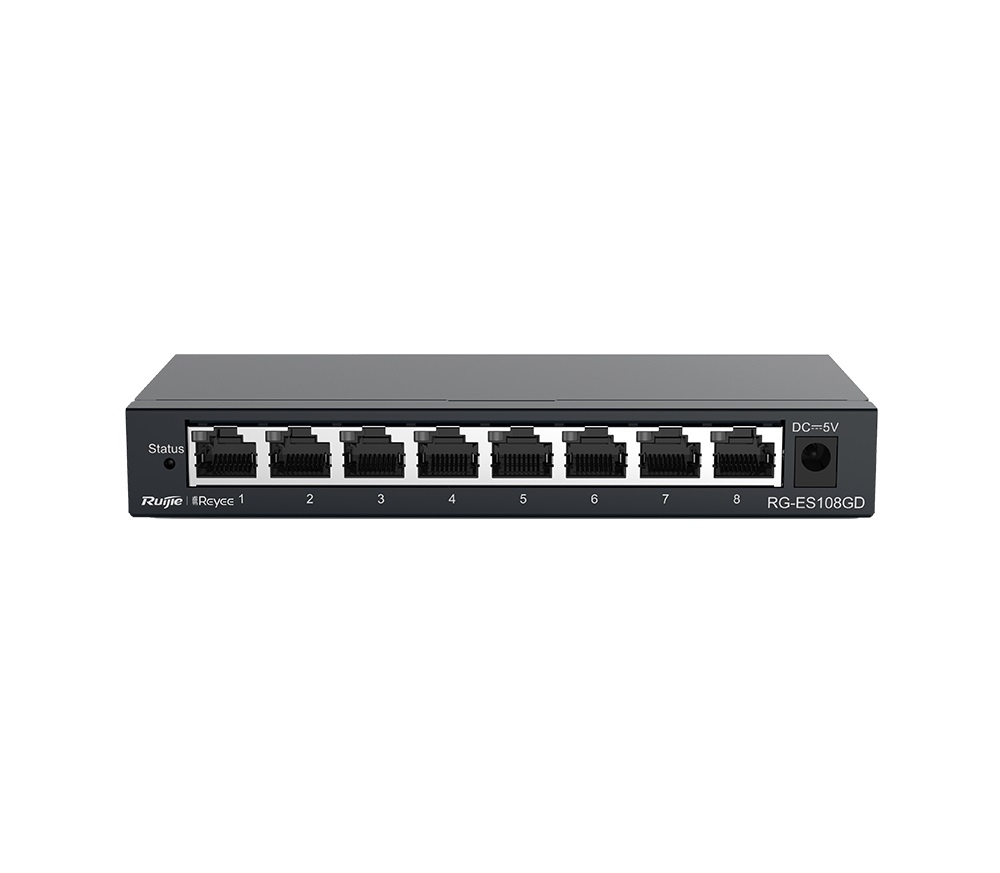 

Коммутатор Reyee (Ruijie) RG-ES108GD, кол-во портов: 8x1 Гбит/с (RG-ES108GD), RG-ES108GD