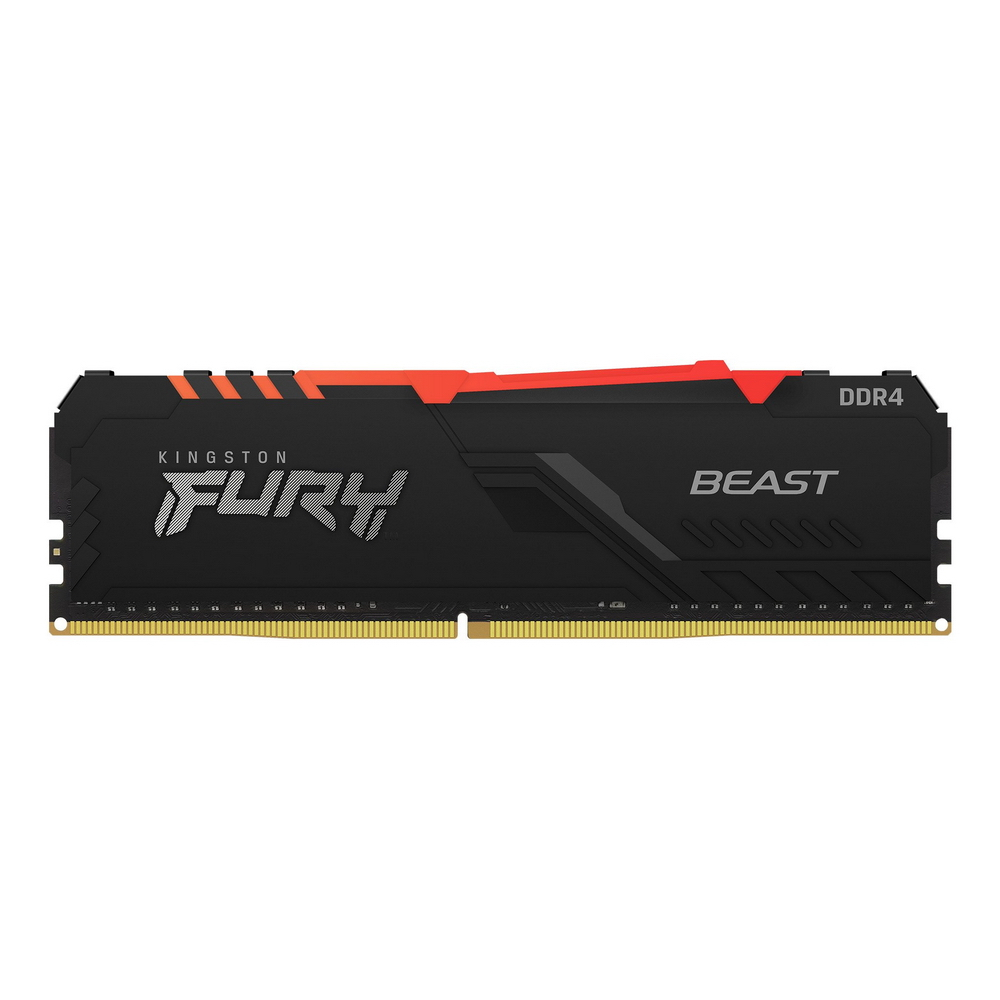 

Память DDR4 DIMM 16Gb, 3200MHz, CL16, 1.35 В, Kingston, Fury Beast Black RGB (KF432C16BBA/16-SP)