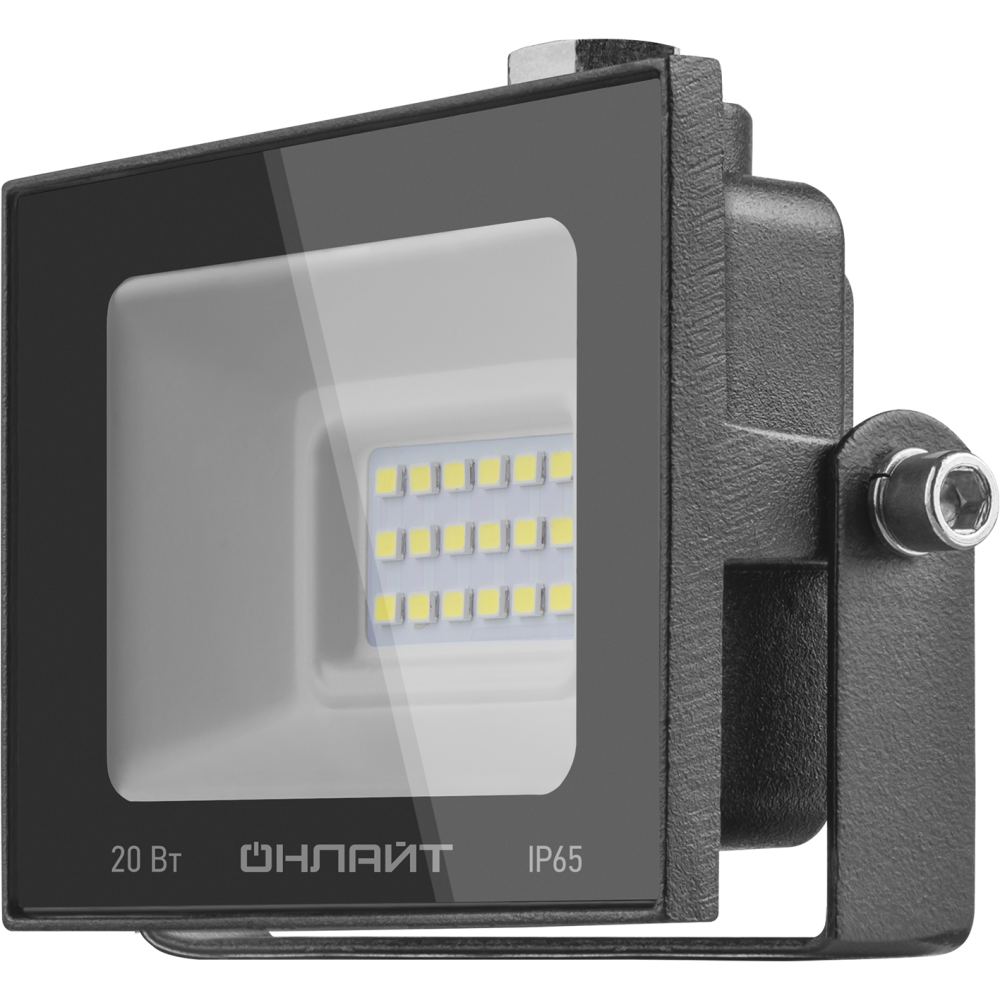 

Прожектор светодиодный ОНЛАЙТ OFL-20-4K-BL-IP65-LED, 20Вт, 1600лм, 4000K, IP65, черный (61946), OFL-20-4K-BL-IP65-LED