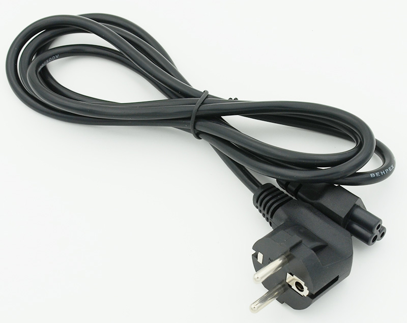 

Кабель питания Schuko (Euro)(M)-IEC-320-C5 угловая вилка/прямой штекер, 1.8м, черный 469 (469), 469