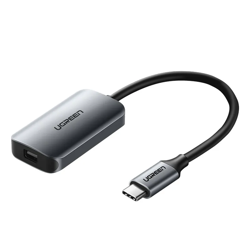 

Кабель-переходник (адаптер) USB Type-C(m)-Mini DisplayPort(F), экранированный, 10 см, серый UGREEN CM236 (60351), CM236