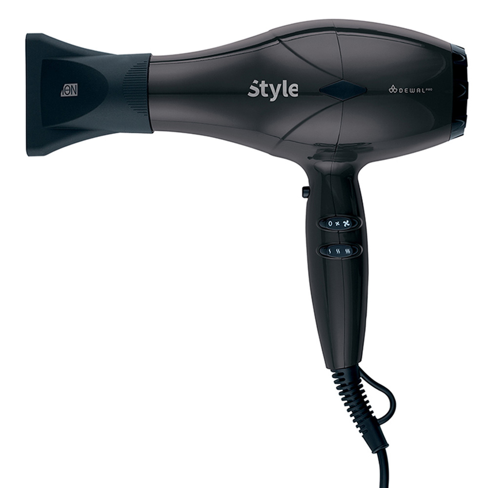 

Фен Dewal Pro Style 2000Вт, режимов: 6, насадок: 2, черный (03-111 Black), Style