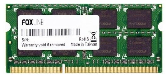 

Память DDR4 SODIMM 8Gb, 3200MHz, CL22, 1.2 В, Foxline (FL3200D4ES22-8G), FL3200D4ES22-8G