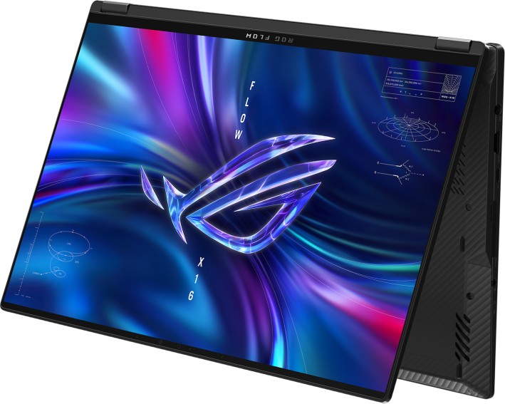 

Ноутбук-трансформер ASUS ROG Flow X16 GV601RW-M6064X 16" 2560x1600 Touch, AMD Ryzen 9 6900HS 3.3GHz, 32Gb RAM, 1Tb SSD, NVIDIA GeForce RTX 3070 Ti-8Gb, W11Pro, черный (90NR0AN1-M005D0), GV601RW-M6064X