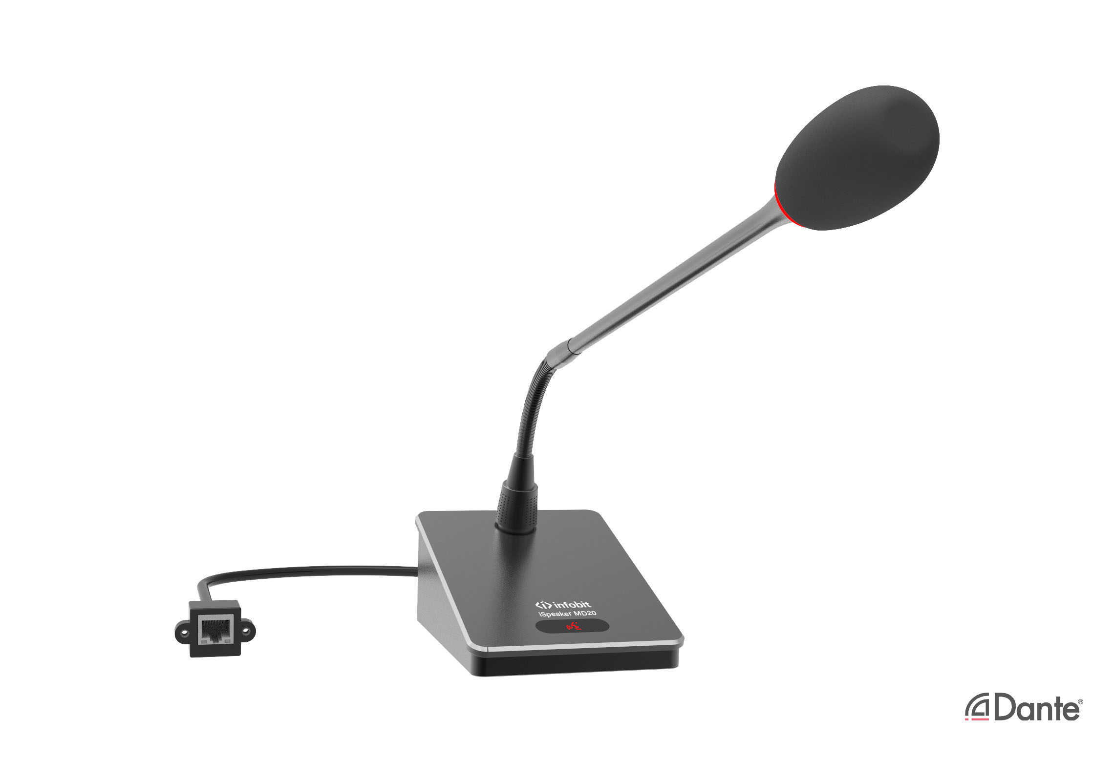 

Микрофон Infobit DANTE, суперкардиоидный, черный (iSpeaker MD20), DANTE
