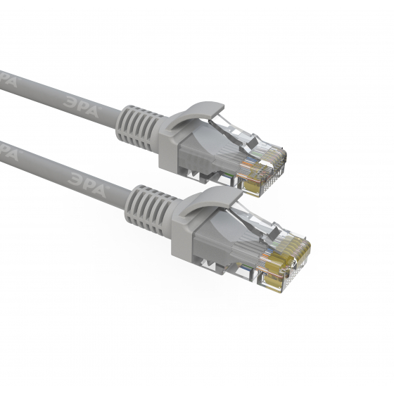

Патч-корд UTP кат.5e, 1м, RJ45-RJ45, серый, ЭРА PC-1U-A (Б0051370), PC-1U-A