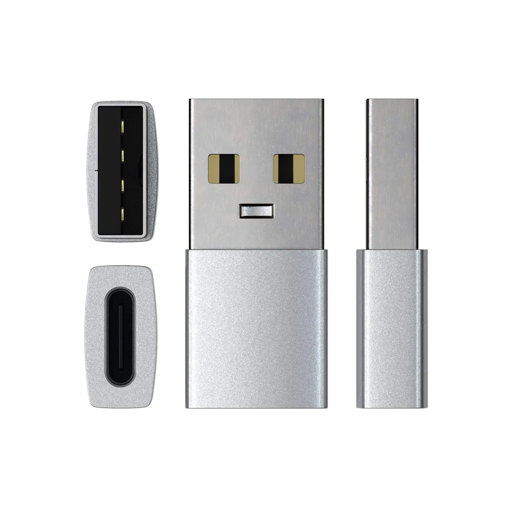 

Переходник (адаптер) USB-USB Type-C, серебристый Satechi (ST-TAUCS )