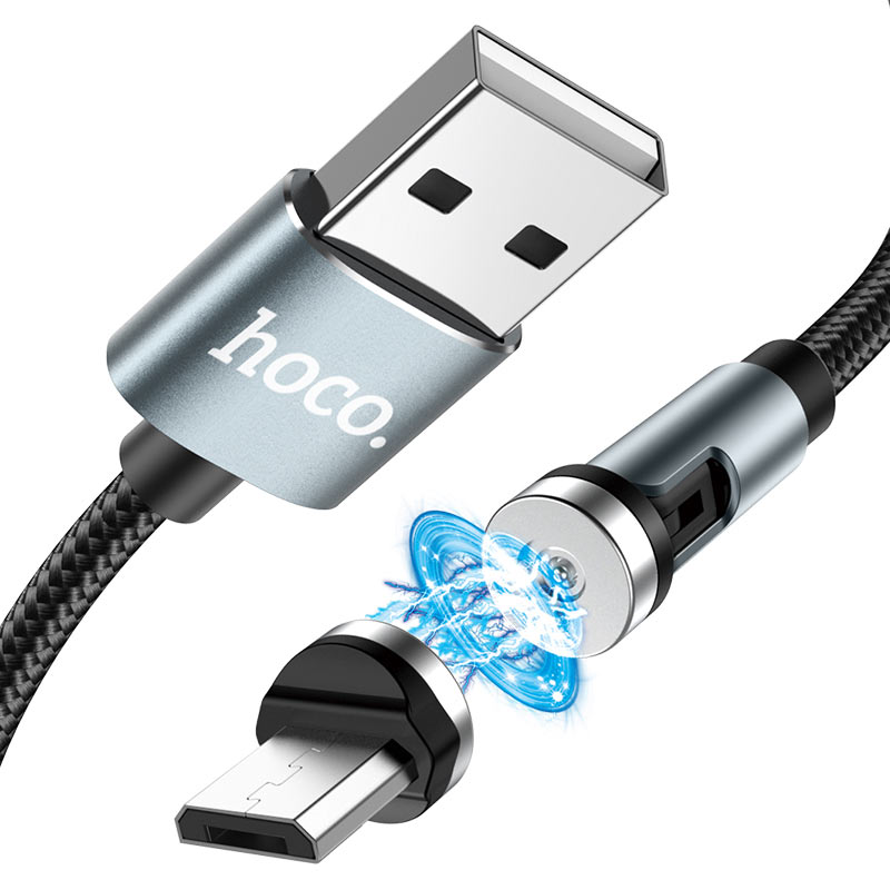 

Кабель Micro USB-USB, поворотный, 2.4A, 1.2м, черный HOCO Universal U94 (738356), U94