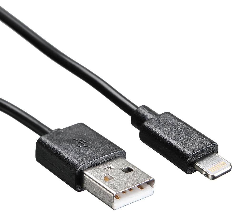 

Кабель Lightning 8-pin-USB, 2A, 1.2м, черный Buro ( USB-IP-1.2B2A)