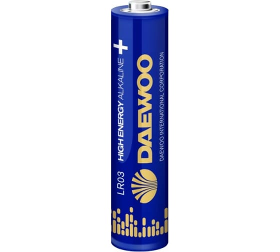 

Батарея Daewoo High Energy Alkaline, AAA (LR03/24А), 1.5V, 2шт. (5030350)