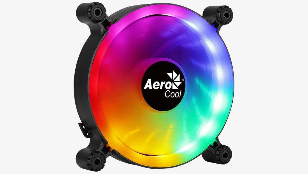 Вентилятор AeroCool Spectro 12, 120 мм, 1000rpm, 19.6 дБ, 4-pin Molex, 1шт, RGB (SPECTRO 12 FRGB MOLEX) - фото 1