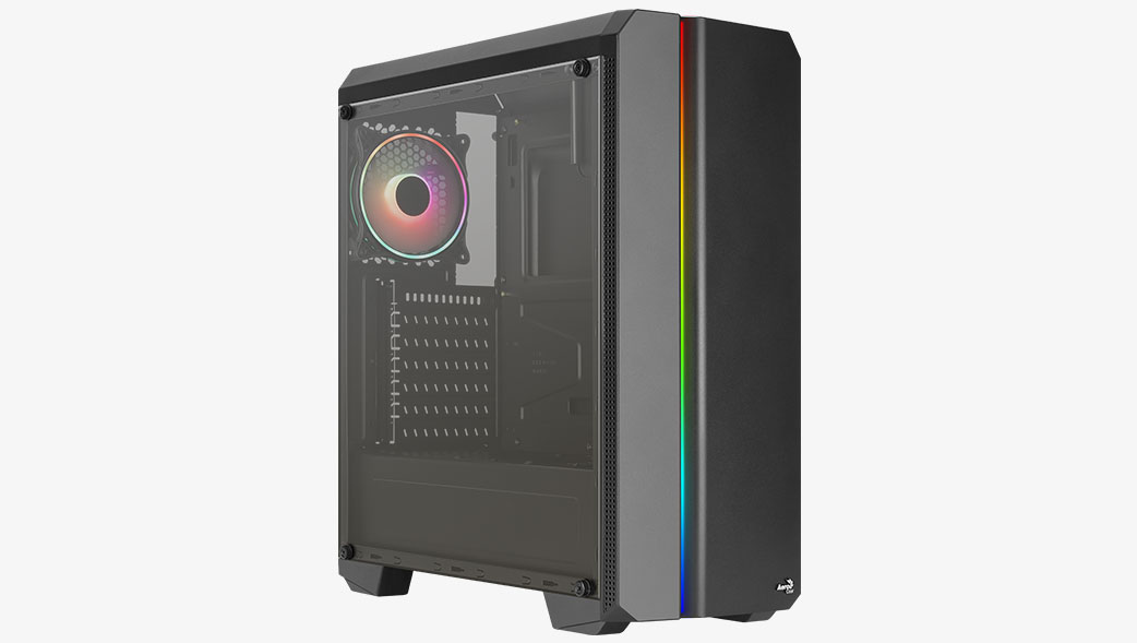 Корпус AeroCool GENESIS, ATX, Midi-Tower, 2xUSB 3.0, RGB подсветка, черный, без БП (GENESIS-A-BK-v2)