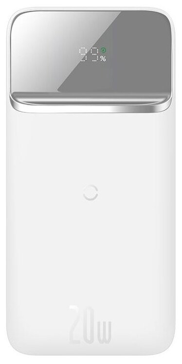 

Портативный аккумулятор (Powerbank) BASEUS Magnetic Wireless, 10000mAh, 1xUSB, 3A, Type-C, QC, PD, QI, белый (PPMT-02), Magnetic Wireless