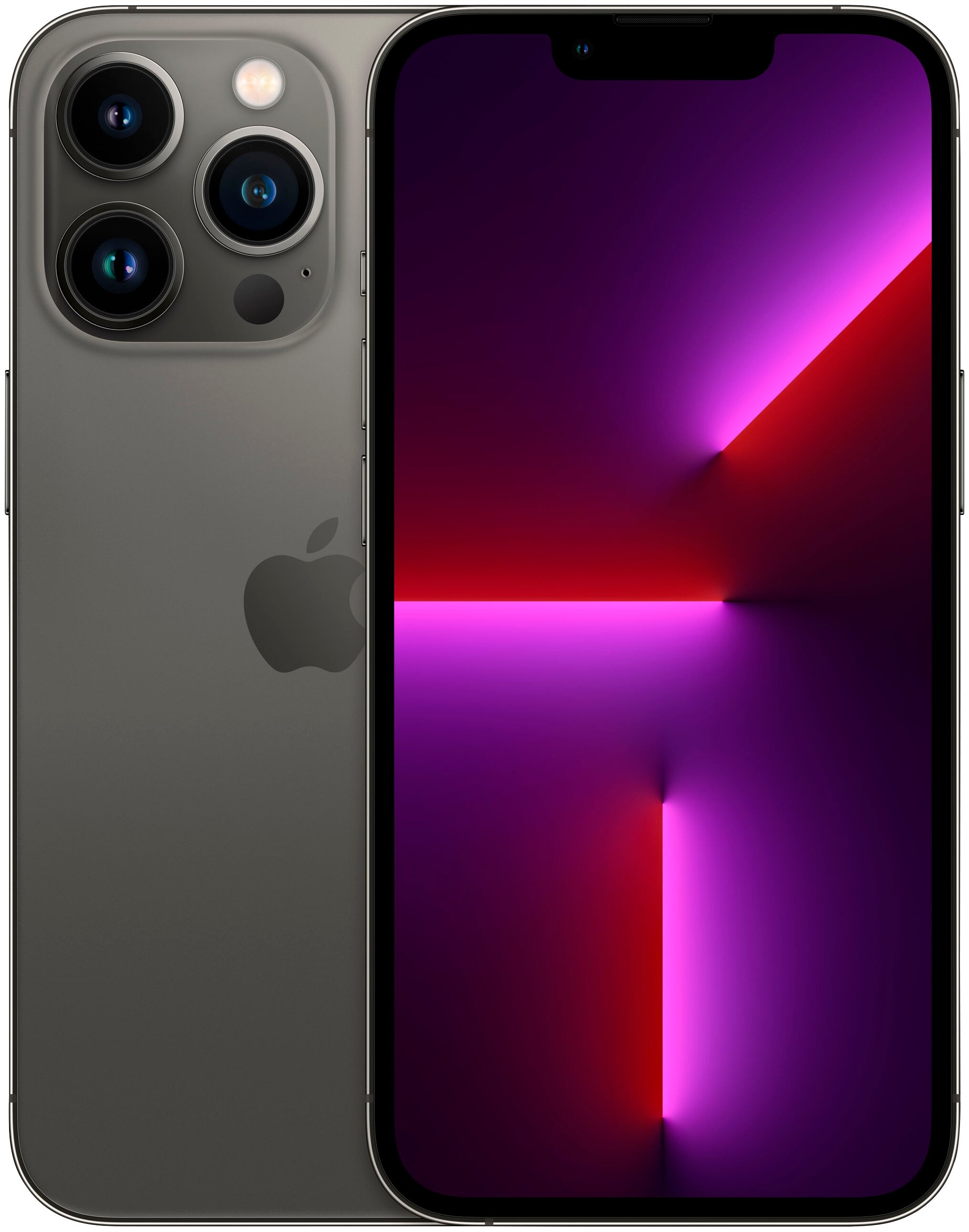 

Смартфон Apple iPhone 13 Pro Max A2643, 6.7" 2778x1284 OLED, Apple A15 Bionic, 256Gb, 3G/4G/5G, NFC, Wi-Fi, BT, 3xCam, 2-Sim (nano SIM+eSIM), Lightning, iOS 15, графитовый (MLLA3PM/A), iPhone 13 Pro Max A2643
