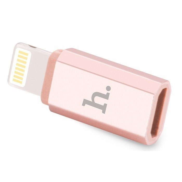 

Переходник (адаптер) Lightning 8-pin(M)-Micro USB(Bf), розовое золото, HOCO (6957531025740)