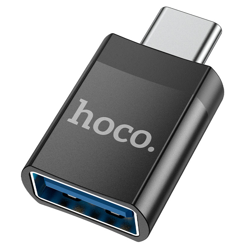 Переходник (адаптер) USB Type-C-USB, черный HOCO UA17