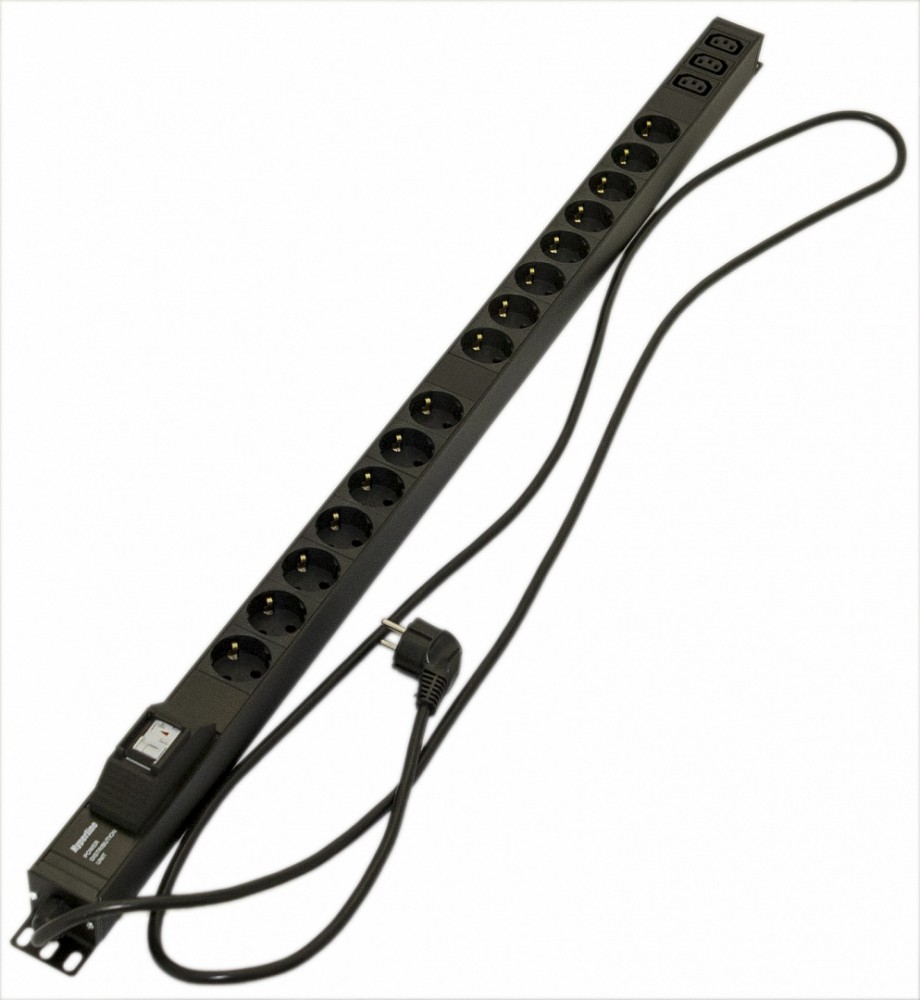 

Блок розеток (PDU) Hyperline, кол-во розеток:18 (15xЕвро/3xC13), черный, кабель питания 2.5 м (SHE-15SH-3IEC-B-2.5EU)