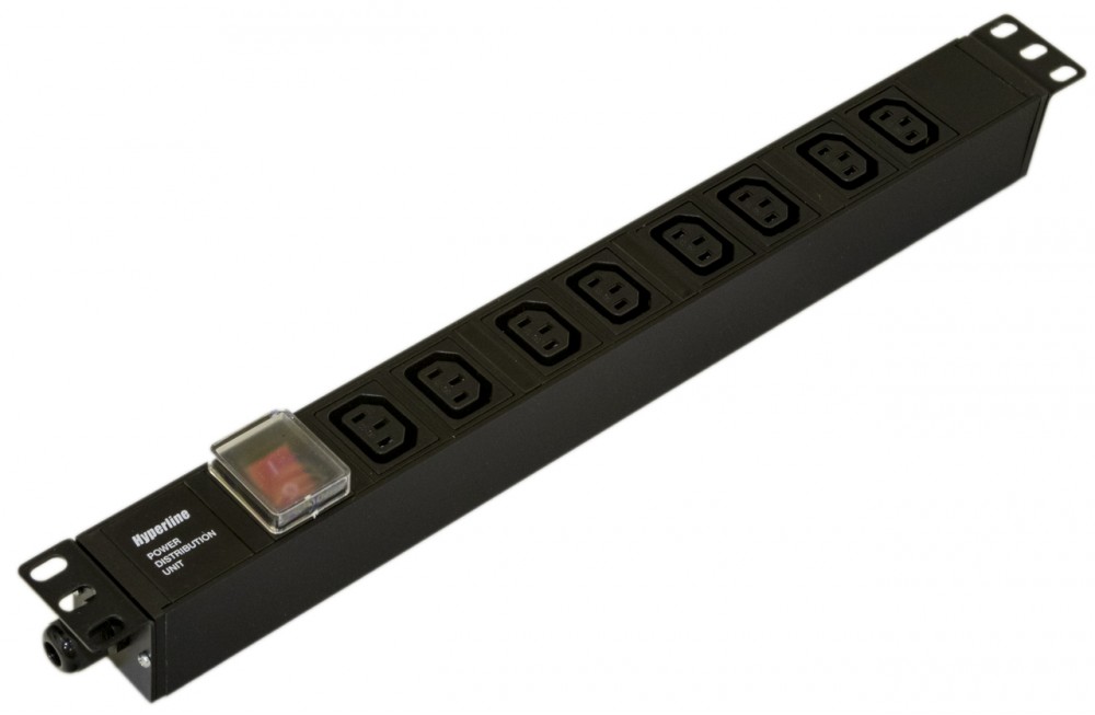 

Блок розеток (PDU) Hyperline, кол-во розеток:8 (8xC13), черный (SHE19-8IEC-S-CB)