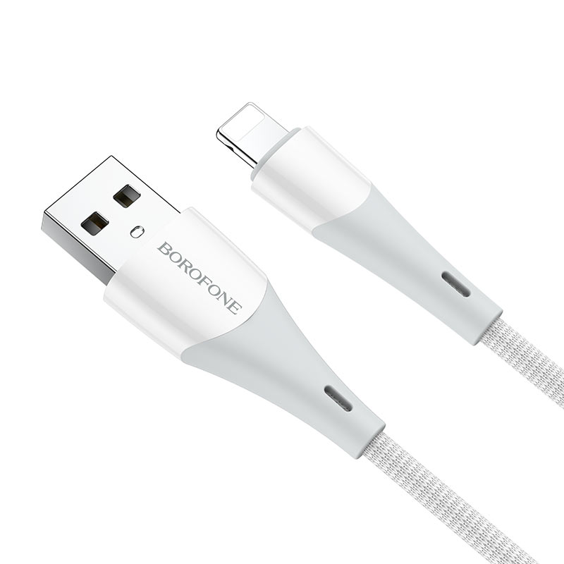 

Кабель Lightning 8-pin-USB, 2.4A, 1м, белый Borofone BX60 (6931474753199), BX60