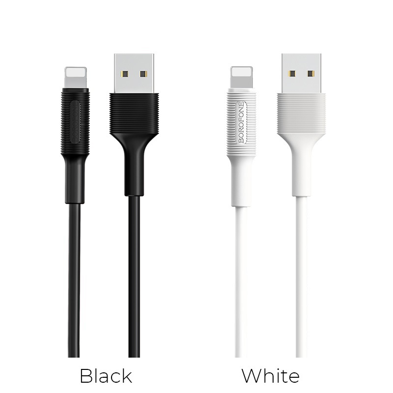

Кабель USB-Lightning 8-pin, 2.1A, 1м, белый Borofone EZSync BX1 (81647), BX1