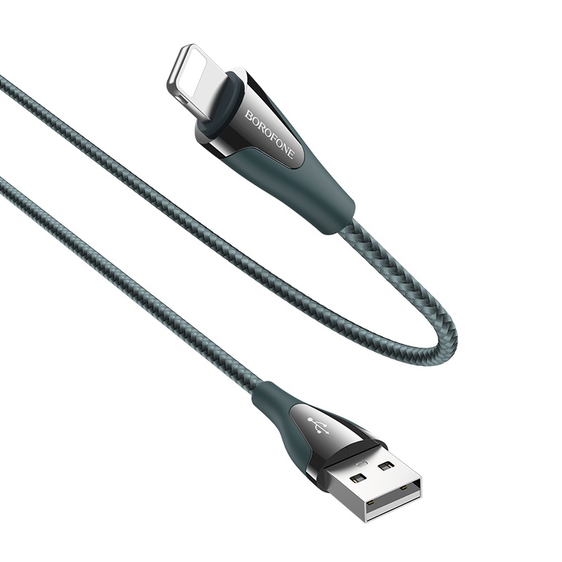 

Кабель USB 2.0(Am)-Lightning 8-pin(m), 2.4A, 1.2м, зеленый Borofone Advantageous BU20 (23291), BU20