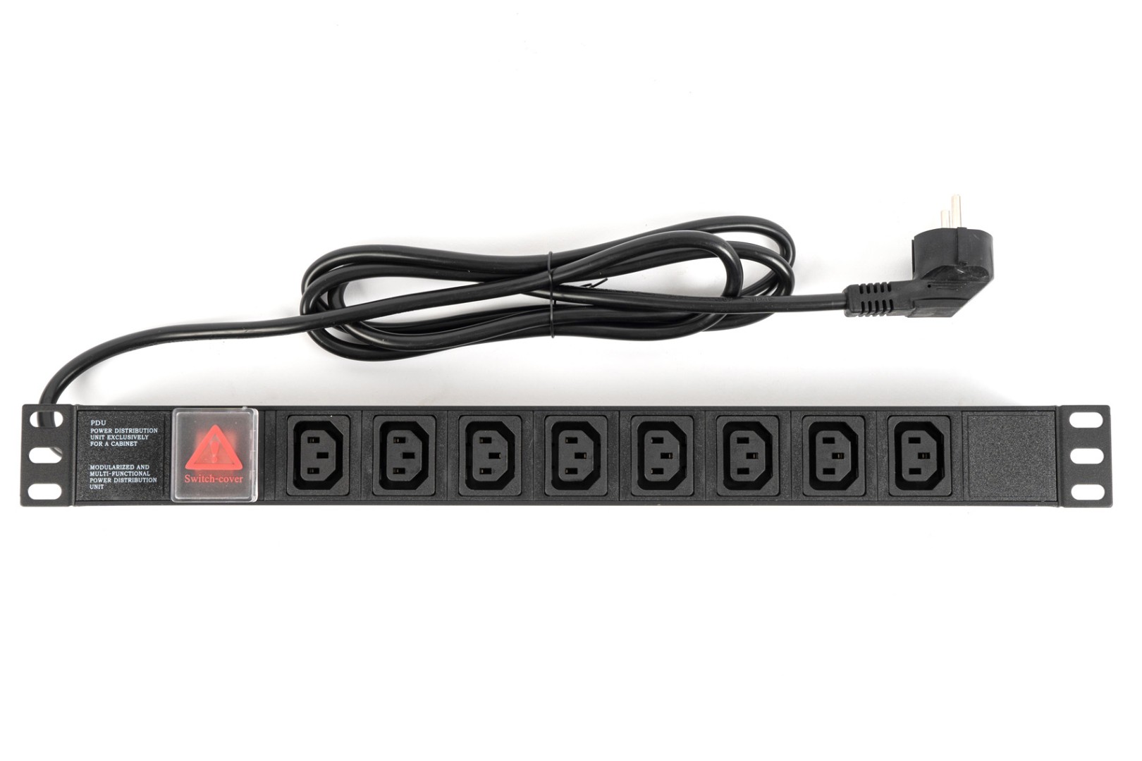 Блок розеток, кол-во розеток: 8 (8xC13), черный, выключатель, кабель питания 2 м, Бастион Rapan-PDU8S-C13 (754)