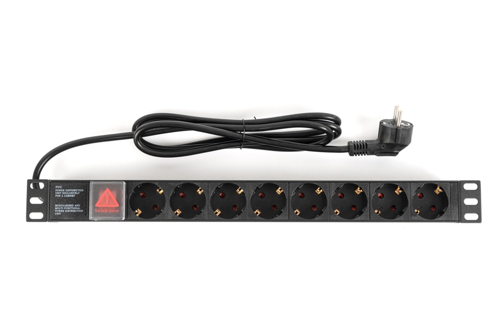 Блок розеток (PDU), кол-во розеток: 8 (8xЕвро), черный, выключатель, кабель питания 2 м, Бастион Rapan-PDU8S-S (752)