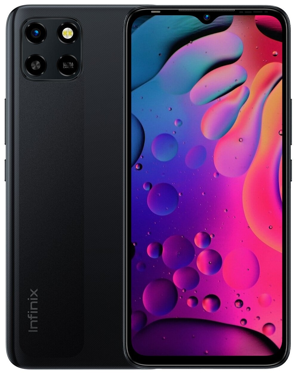 

Смартфон Infinix Smart 6 HD, 6.6" 1600x720 IPS, Unisoc SC9863A, 2Gb RAM, 32Gb, 3G/4G, Wi-Fi, BT, Cam, 2-Sim, 5000mAh, micro-USB, Android 11 (Go edition), сила черного, Smart 6 HD