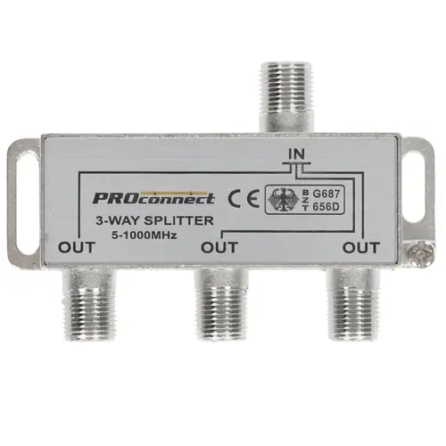

Разветвитель TV-IN-3xTV-OUT, серебристый Proconnect (05-6022)
